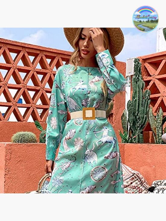 Straw Woven Elastic Stretch Waist Belts for Women, Fashion Boho Braided Dress main image 7
